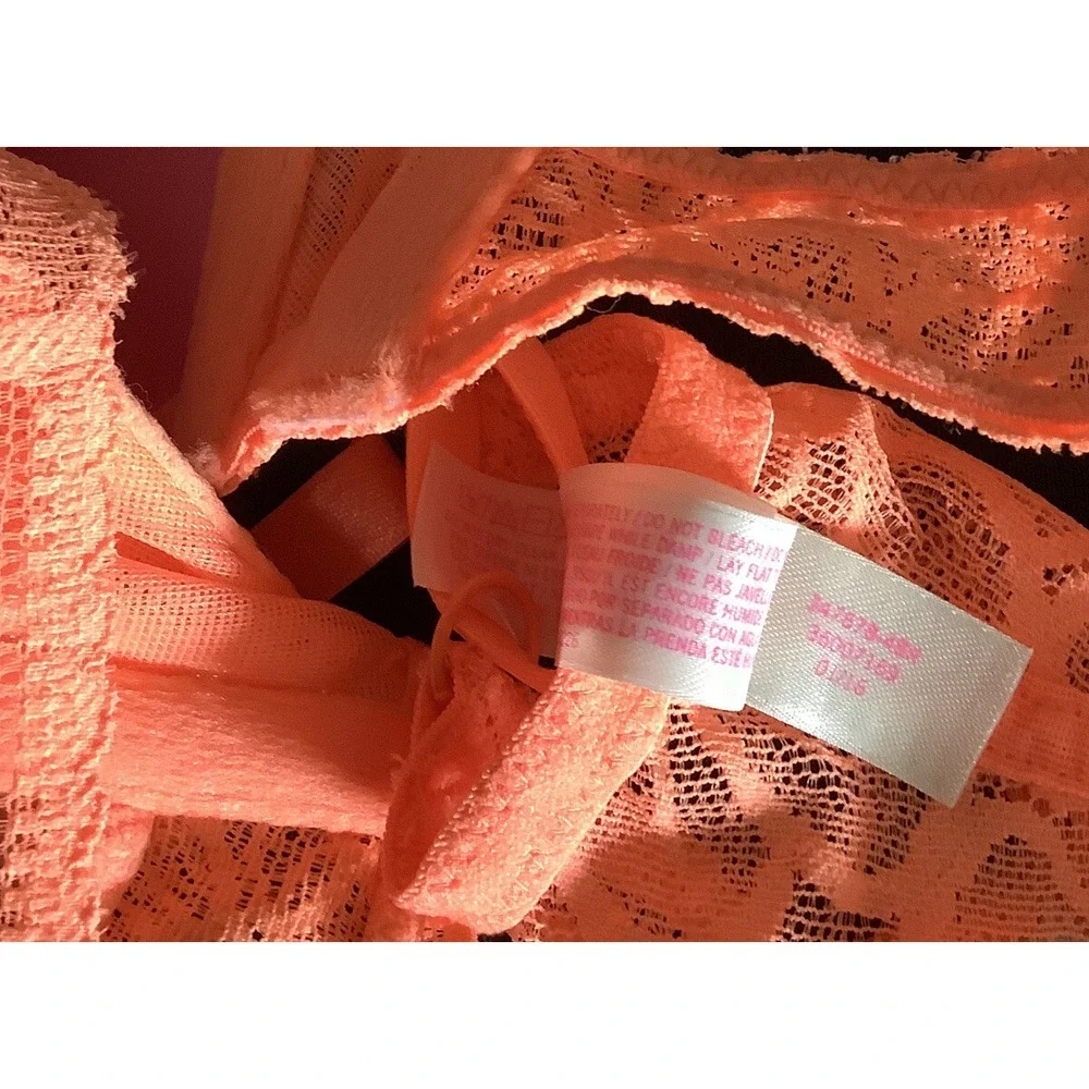 PINK by Victoria Secret Small Orange Push Up Lace Pigeonnant Bra 346678-4br - Picture 9 of 9
